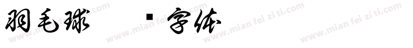 羽毛球字体转换