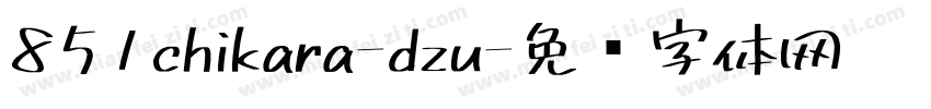 851chikara-dzu字体转换