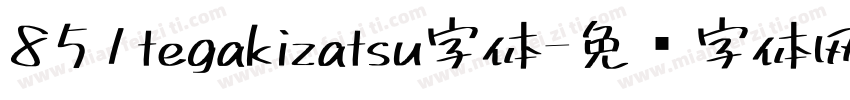 851tegakizatsu字体字体转换