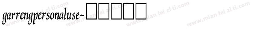 garrengpersonaluse字体转换