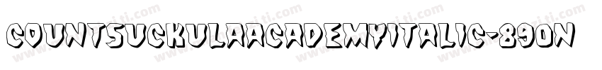 CountSuckulaAcademyItalic-890n字体转换
