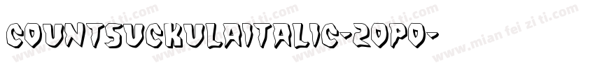 CountSuckulaItalic-2oPo字体转换