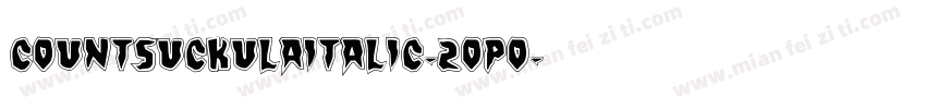 CountSuckulaItalic-2oPo字体转换