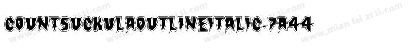 CountSuckulaOutlineItalic-7a44字体转换
