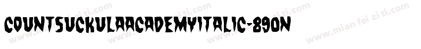 CountSuckulaAcademyItalic-890n字体转换