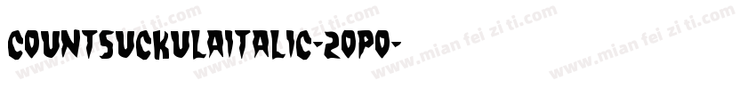 CountSuckulaItalic-2oPo字体转换