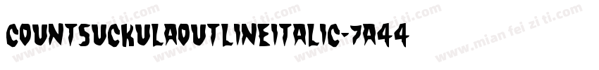 CountSuckulaOutlineItalic-7a44字体转换