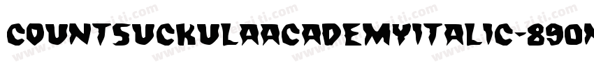 CountSuckulaAcademyItalic-890n字体转换