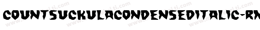 CountSuckulaCondensedItalic-rMzB字体转换