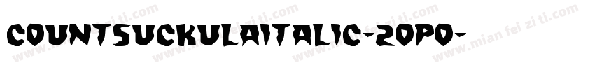 CountSuckulaItalic-2oPo字体转换