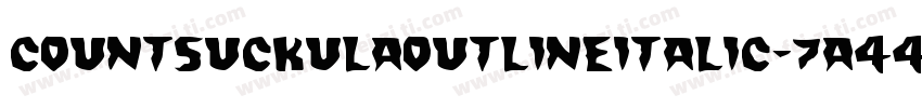 CountSuckulaOutlineItalic-7a44字体转换