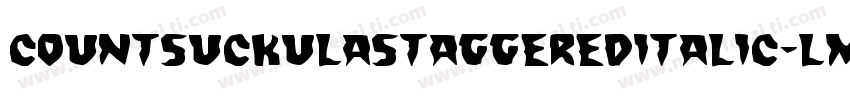 CountSuckulaStaggeredItalic-LMr3字体转换