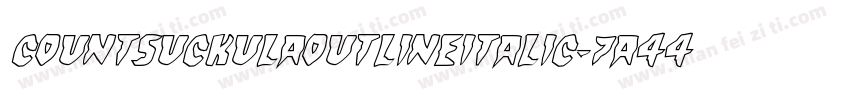 CountSuckulaOutlineItalic-7a44字体转换
