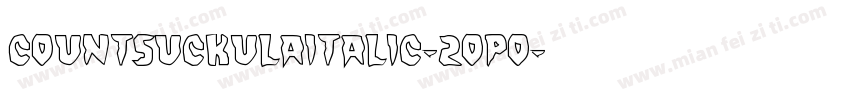 CountSuckulaItalic-2oPo字体转换