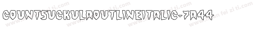 CountSuckulaOutlineItalic-7a44字体转换
