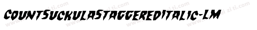 CountSuckulaStaggeredItalic-LMr3字体转换