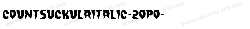 CountSuckulaItalic-2oPo字体转换