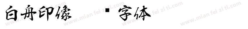 白舟印像字体转换