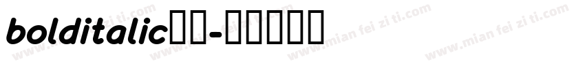 bolditalic字体字体转换