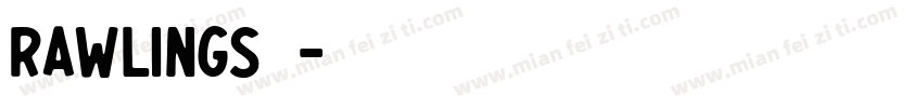 rawlings字体字体转换
