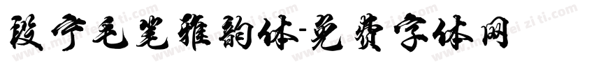 段宁毛笔雅韵体字体转换