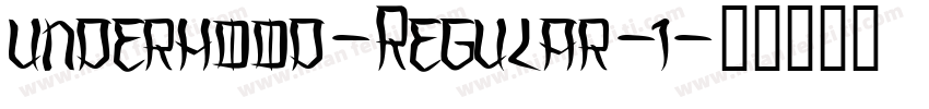 underhood-Regular-1字体转换