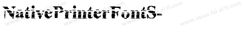 NativePrinterFontS字体转换