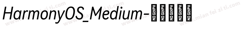 HarmonyOS_Medium字体转换