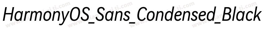 HarmonyOS_Sans_Condensed_Black_Ital字体转换