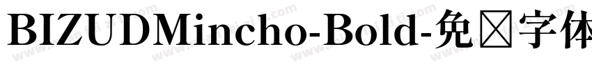 BIZUDMincho-Bold字体转换