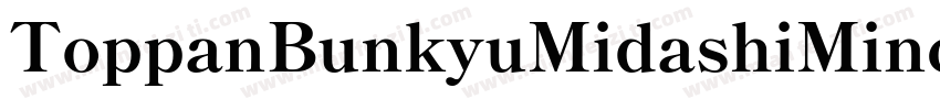 ToppanBunkyuMidashiMinchoStdN-Extra字体转换