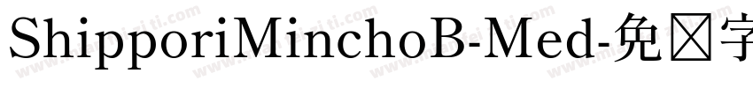 ShipporiMinchoB-Med字体转换