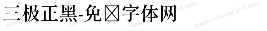 三极正黑字体转换
