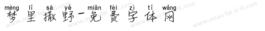 梦里撒野字体转换