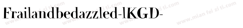 Frailandbedazzled-lKGD字体转换