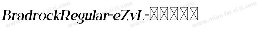 BradrockRegular-eZvL字体转换