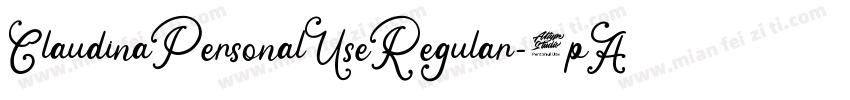 ClaudinaPersonalUseRegular-4pA4字体转换