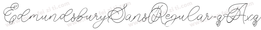 EdmundsburySansRegular-qAxq字体转换