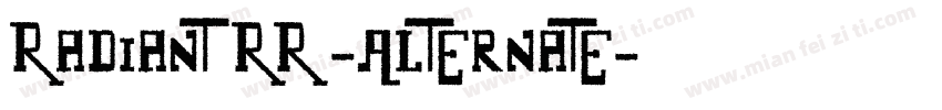 RadiantRR-Alternate字体转换