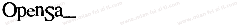 OpenSa字体转换