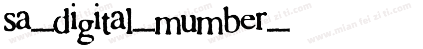 sa-digital-mumber字体转换