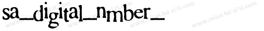 sa-digital-nmber字体转换