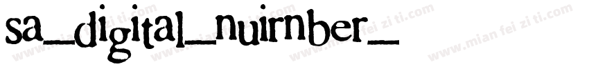 sa-digital-nuirnber字体转换
