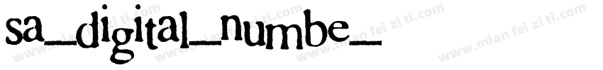 sa-digital-numbe字体转换