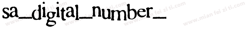 sa-digital-number字体转换