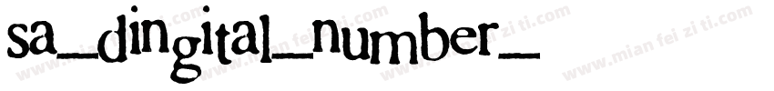 sa-dingital-number字体转换