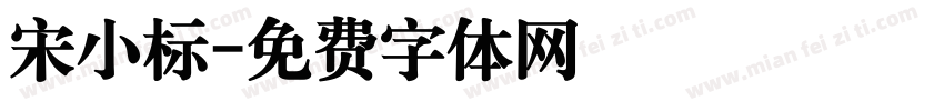宋小标字体转换