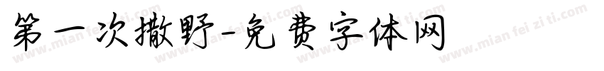 第一次撒野字体转换