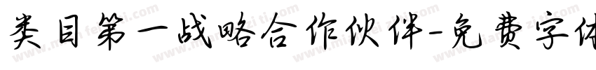 类目第一战略合作伙伴字体转换