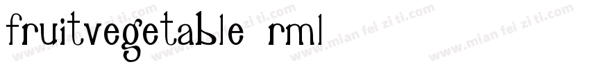 FruitVegetable-rml8字体转换